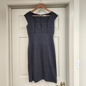 Calvin Klein Charcoal Gray Cap-Sleeve Sheath Dress